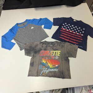 Bundle of cropped tees Different tag sizes, similar measurements